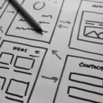 UX mobile application wireframe